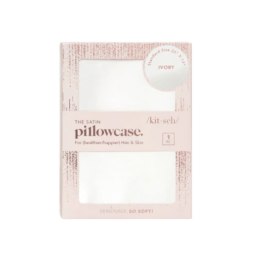 Holiday Satin Pillowcase - Ivory