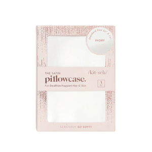 Holiday Satin Pillowcase - Ivory